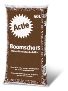 Actie Buxuskoning boomschors ,tegen onkruid, en houd de grond vochtig