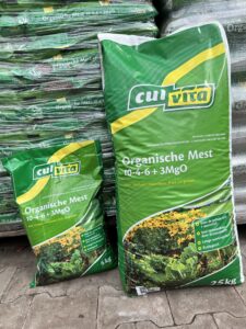 Culvita organische mest, 5 of 25 kg, voor 50 m2 of 250 m2