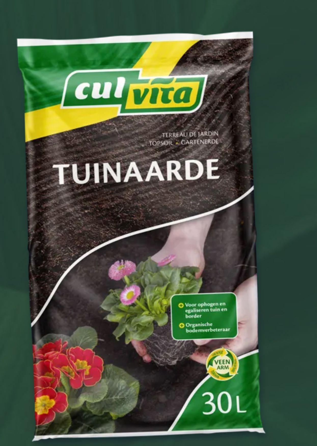 Culvita tuinaarde voor het ophogen van u tuin met kwaliteits grond van www.Buxuskoning.nl